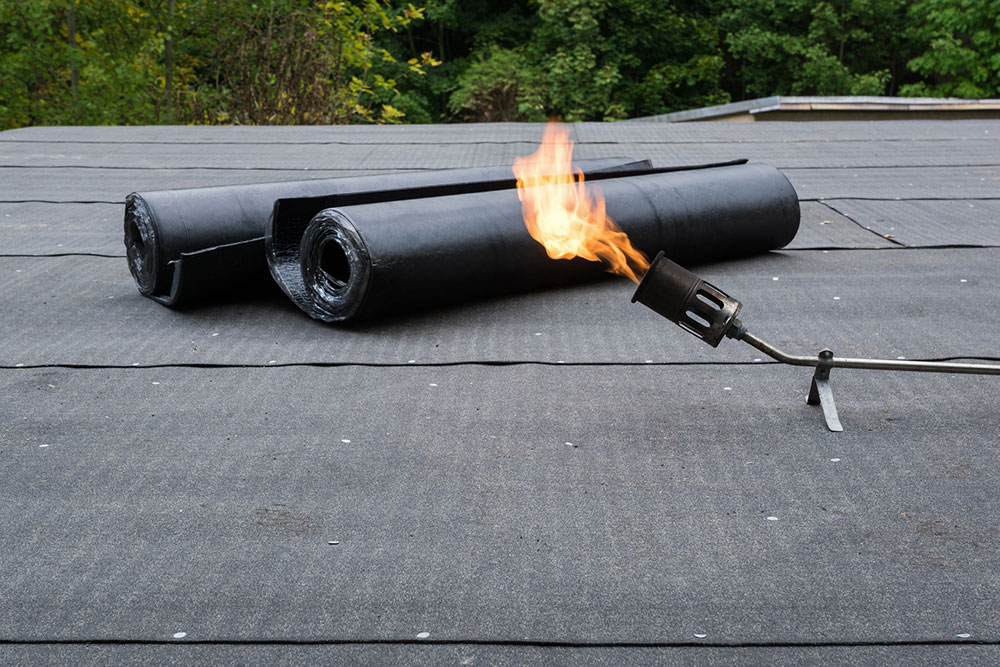 Blowtorch with Single Ply Roofing