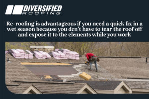 roof repair is quick and easy compared to reroofing