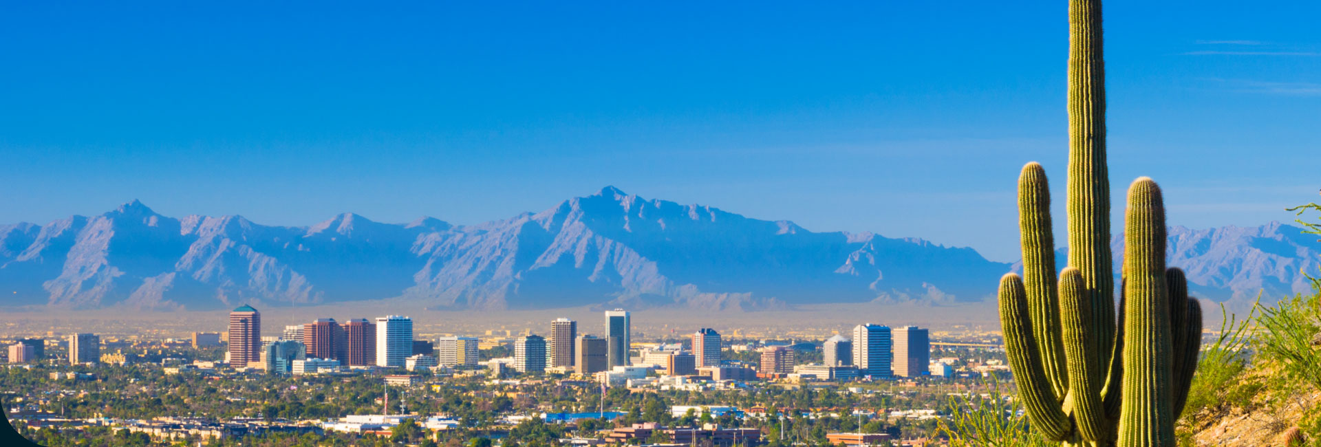 Phoenix skyline with the mountains